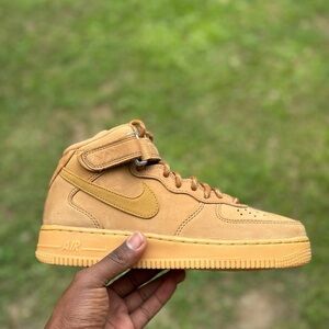 Nike “Wheat” Air Force 1 Mid Sneakers